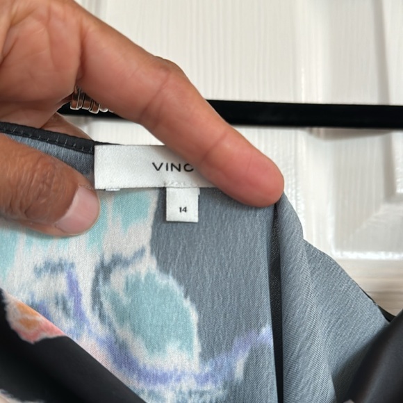 Vince Printed Satin Black Floral Slip Dress NWT - Picture 7 of 13